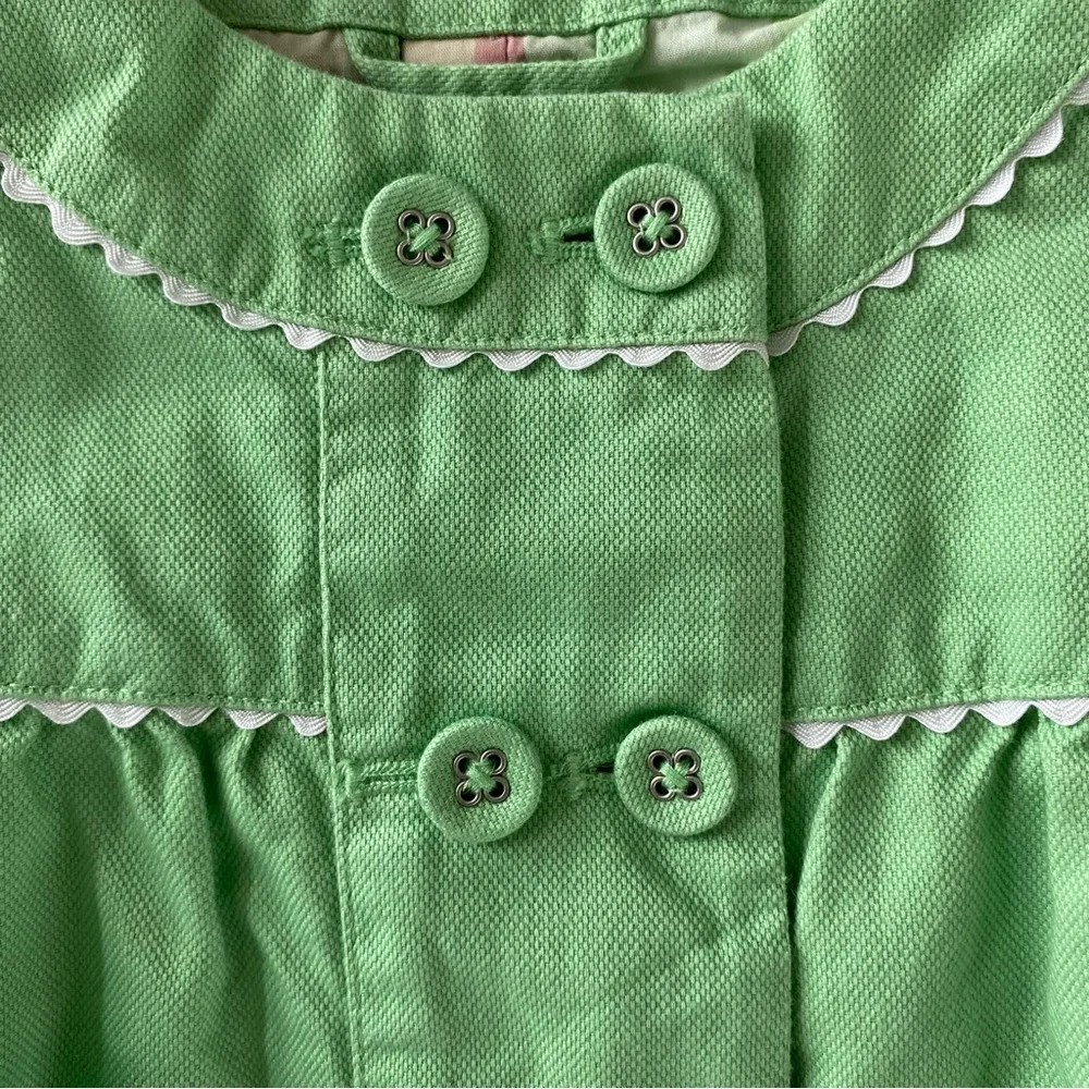 Janie Jack Jacket Size 6 12 Months Green Spring Coat Easter Lined Girls Pockets